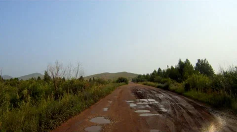 Riding the car Off road Stock Footage 27439894