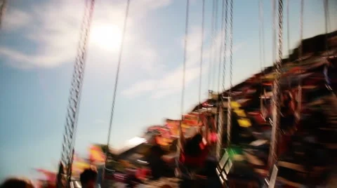Riding a carousel HD POV Video stock 920119