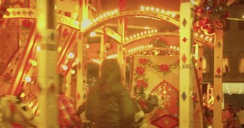 Riding the Carousel at the local fair Vídeo Stock 57979309