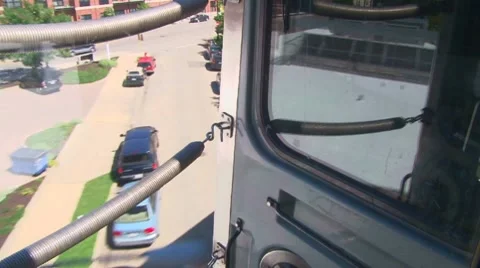 Riding on Chicago Train Stock Footage 10688713