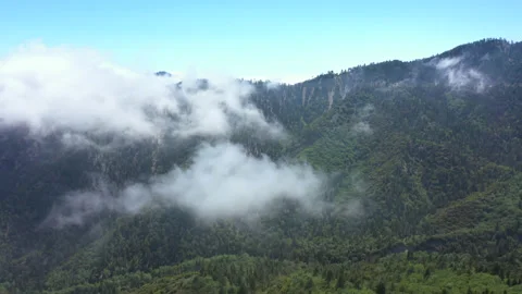 Riding the clouds to the hills Stock Footage 132950743