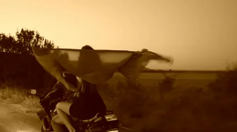 Riding in countryside Stock Footage 18124193