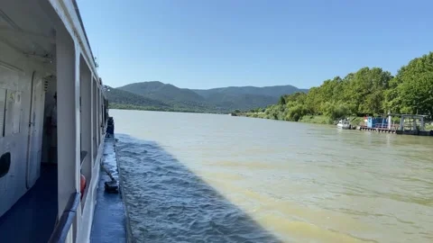 Riding Danube Passenger Ferry Stock Footage 162401534