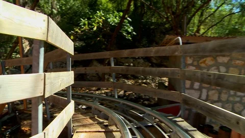 Riding on a Dragon Coaster Stock Footage 99117667