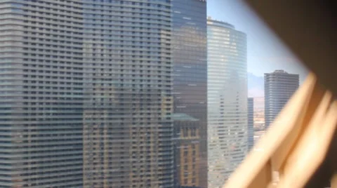 Riding up the Eiffel Tower in Las Vegas part 2 Stock Footage 8453147