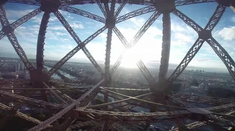 Riding an Elevator in Paris. Elevating going up Stock Footage 41450895