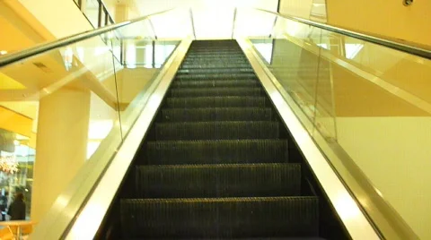 Riding Up The Escalator Stock Footage 621021