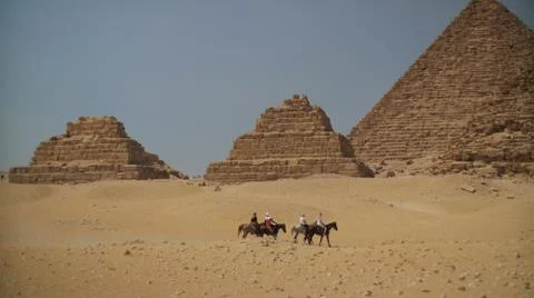 Riding horses in Giza Stock Photos