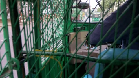 Riding inside a Dhaka CNG Stock Footage 246292322