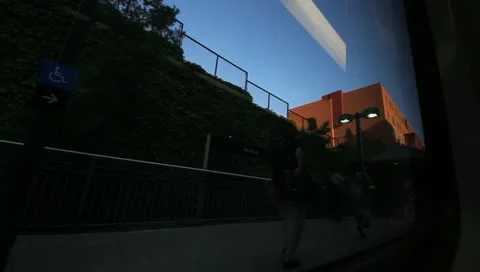 Riding on LA Metro Stock Footage 11368082