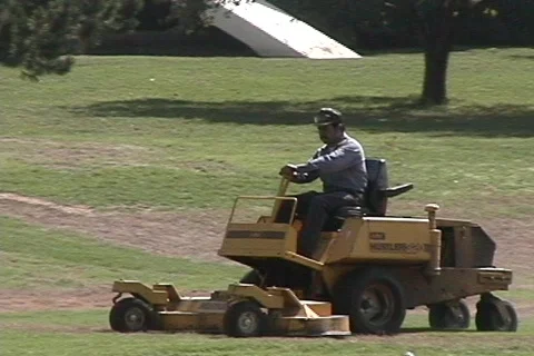 Riding Lawn Mower Stock Footage 297825