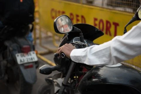 Riding on Motorbikes 库存照片