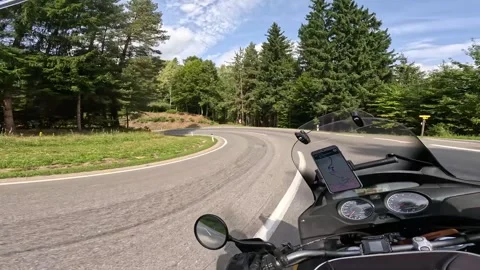 Riding Motorcycle First Person View Stock Footage 333933119