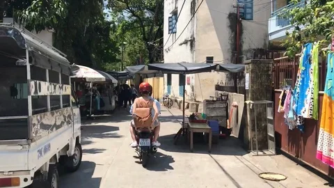 Riding Motorcycle Stock Footage 89554334