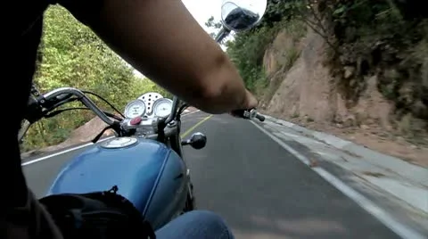 Riding Motorcycle in Mexico Stock Footage 9306728