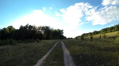 Riding a mountain bike Stock Footage 26313549