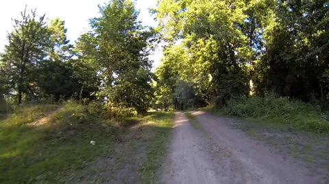 Riding a mountain bike Stock Footage