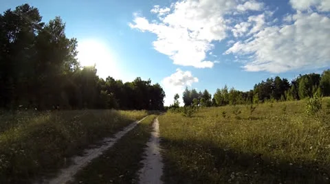 Riding a mountain bike Stock Footage 26320870