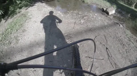 Riding a mountain bike Stock Footage 26353192