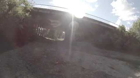 Riding a mountain bike Stock Footage 26354401