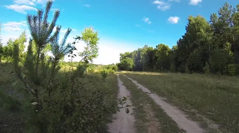 Riding a mountain bike Stock Footage 26354673