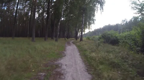 Riding a mountain bike Stock Footage 26355861
