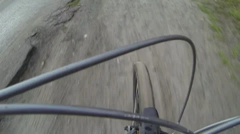 Riding a mountain bike Stock Footage 26356737