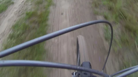 Riding a mountain bike Stock Footage 26357141