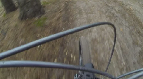 Riding a mountain bike Stock Footage 26357456