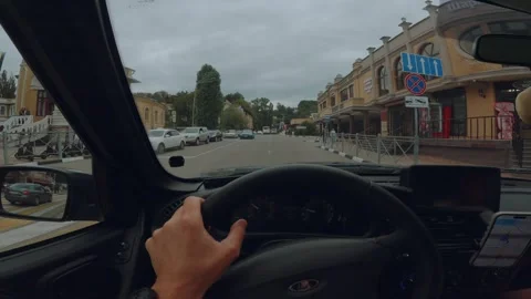 Riding in the mountains with a first-person view Stock Footage 327988367