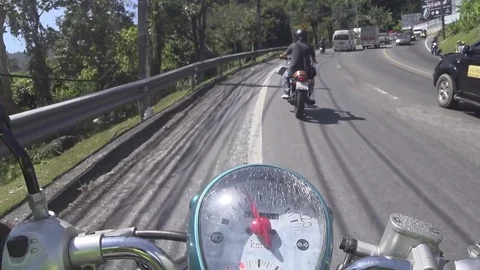 Riding Up Patong Hill, Phuket Stock Footage 85048871