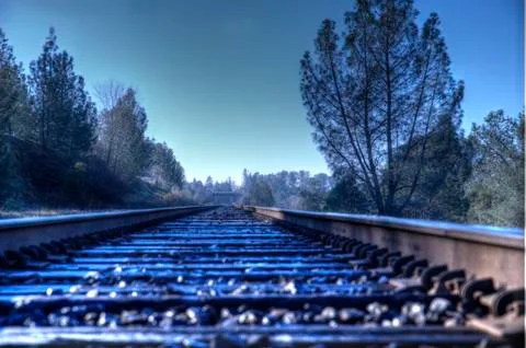 Riding the rails Foto stock