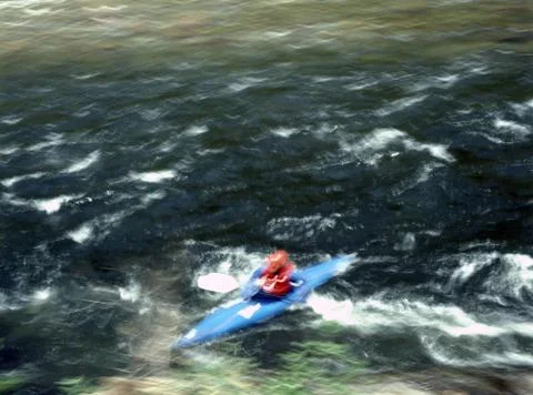 Riding the rapids Stock Photos