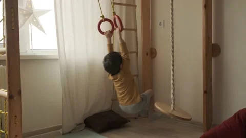 Riding on Rings Stock Footage 149992284