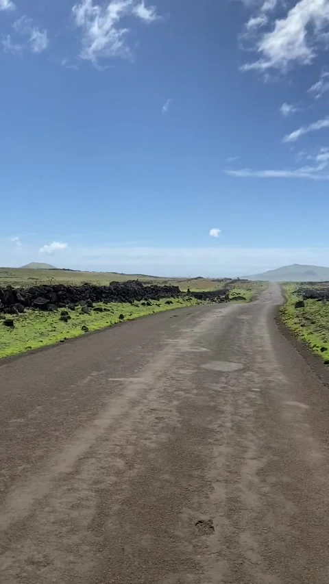 Riding on a road in Easter Island Vídeo Stock 342837964