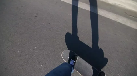 Riding Skateboard Stock Footage 49364465