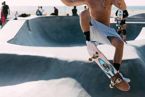 Riding a Skateboard Stock Photos