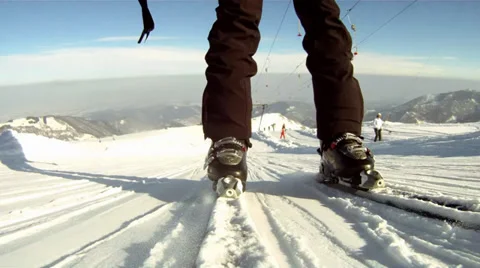 Riding a ski lift Video stock 33294418