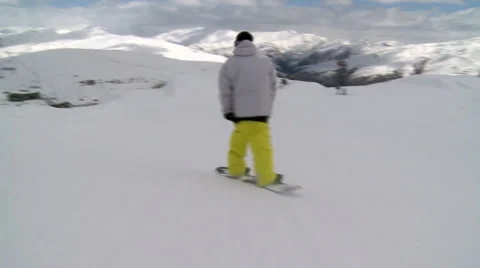 Riding with snow boarders Stock Footage 4092311