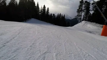 Riding on a snowboard Stock Footage 86128075