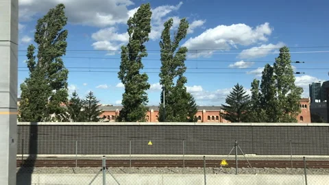 RIDING THROUGH VIENNA VIA TRAIN 動画素材 195112527