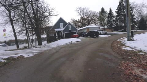 Riding Through Village Subdivision Stock Footage 167532161