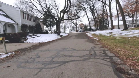 Riding Through Village Subdivision Stock Footage 167535716
