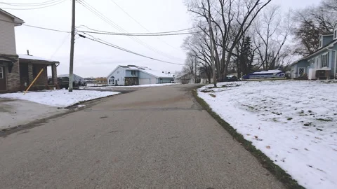 Riding Through Village Subdivision Stock Footage 167536476