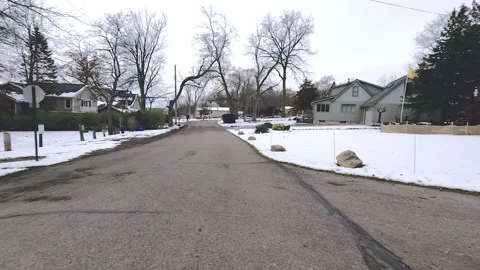 Riding Through Village Subdivision Stock Footage 167557757