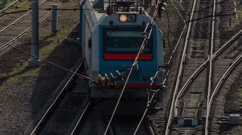 Riding the train Stock Footage 62933094