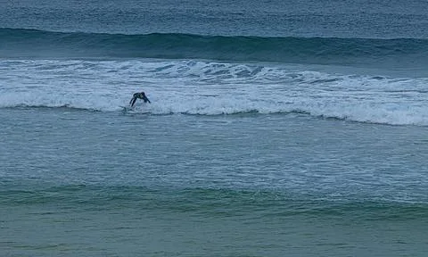 Riding the waves Foto stock