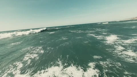 Riding waves surges forward with power and grace Stock Footage 341822954