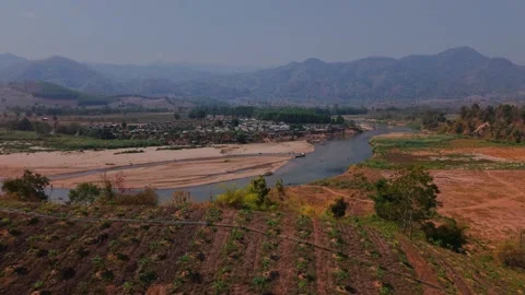 Riding the Wind: A Road Through the Arid Mountains Stock Footage 301700441