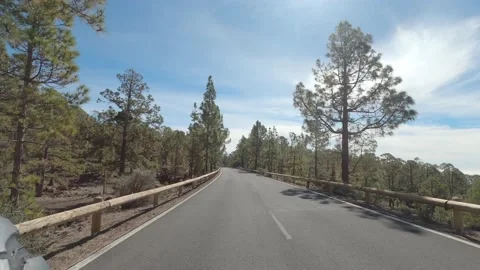 Riefaeeback view of a car driving on the road or high way or street with the for Stock-Footage 151322780